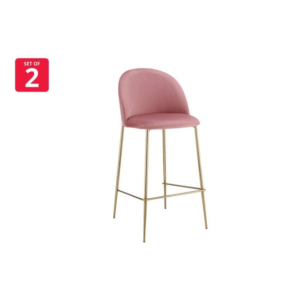 Set of 2 Molly Kitchen Counter Bar Stools - Blush Stool Fast shipping On sale