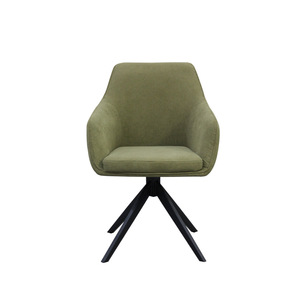 Set Of 2 Moz Rotation Modern Fabric Kitchen Dining Chair - Olive Fast shipping On sale