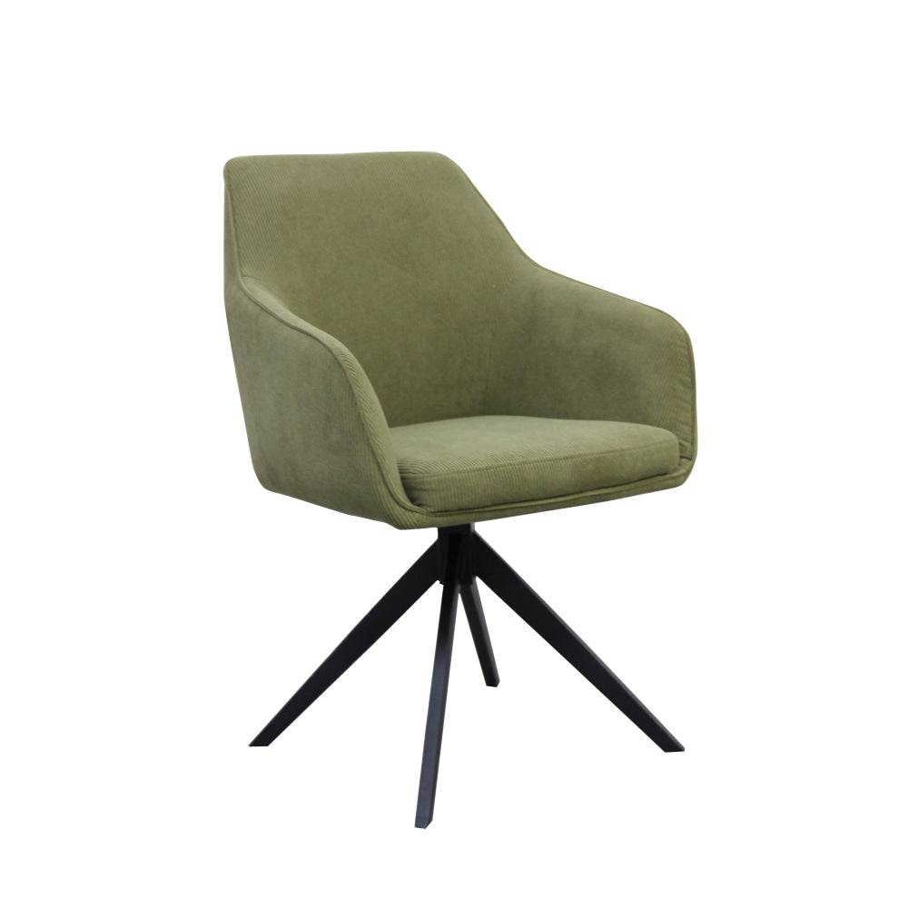 Set Of 2 Moz Rotation Modern Fabric Kitchen Dining Chair - Olive Fast shipping On sale