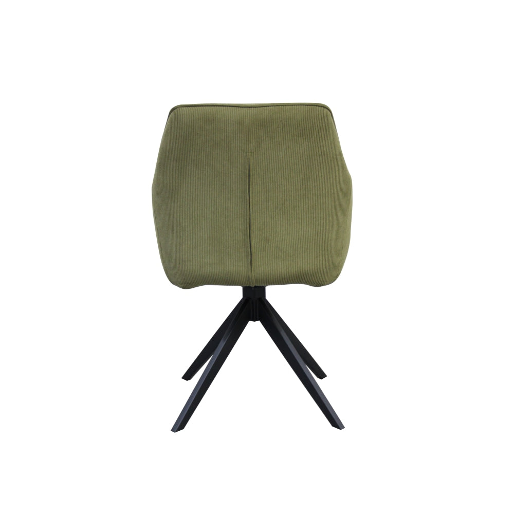 Set Of 2 Moz Rotation Modern Fabric Kitchen Dining Chair - Olive Fast shipping On sale