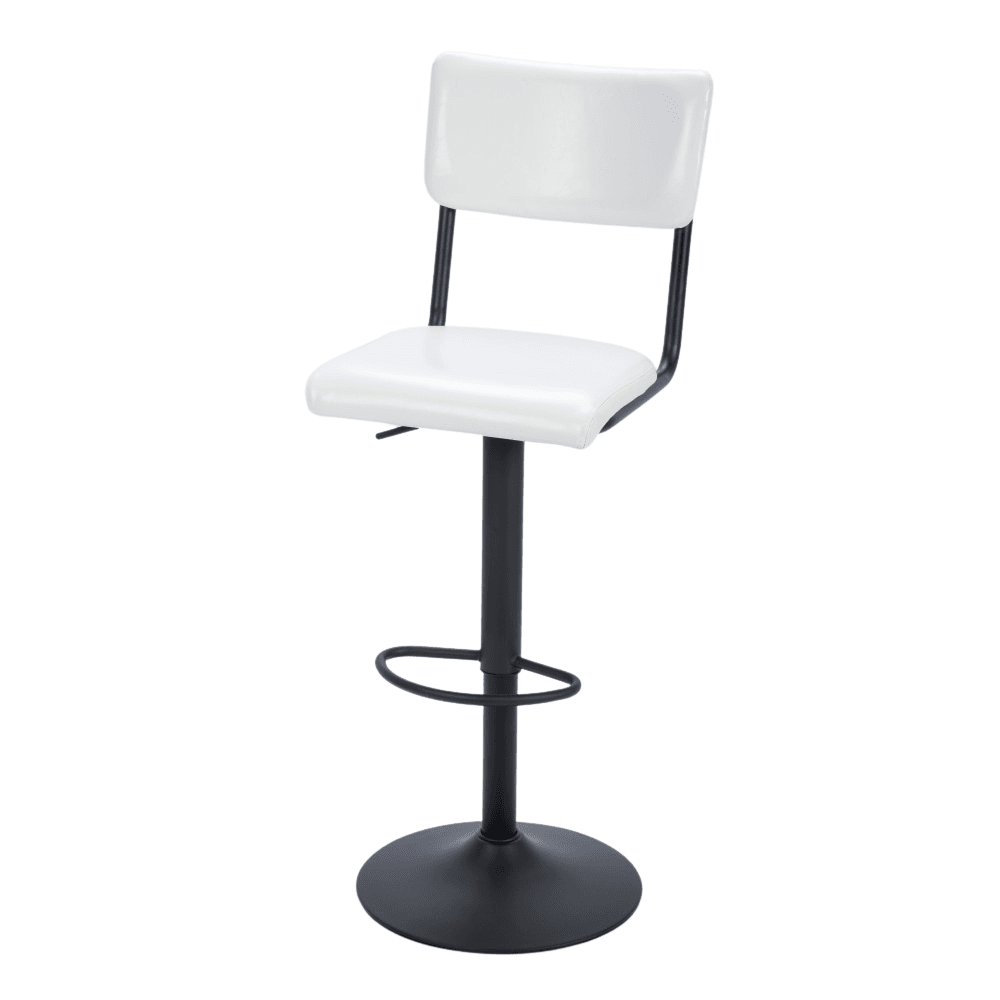 Set Of 2 Palmer Modern PU Leather Kitchen Counter Bar Stool - White Fast shipping On sale