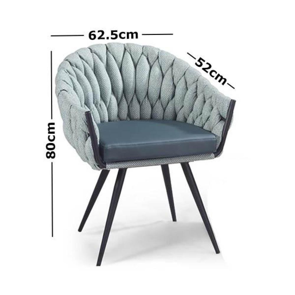 Set of 2 - Peak Fabric Dining Armchair - Ocean Teal Chair Fast shipping On sale