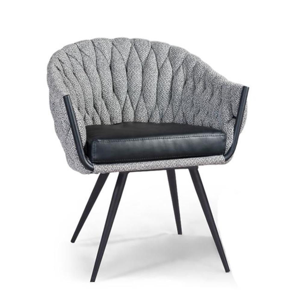 Set of 2 - Peak Fabric Dining Armchair - Volcanic Ash Chair Fast shipping On sale