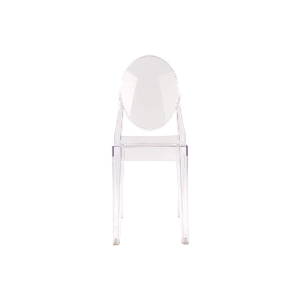 Set of 2 Philippe Starck Replica Victoria Ghost Kitchen Dining Side Chairs - Clear Chair Fast shipping On sale