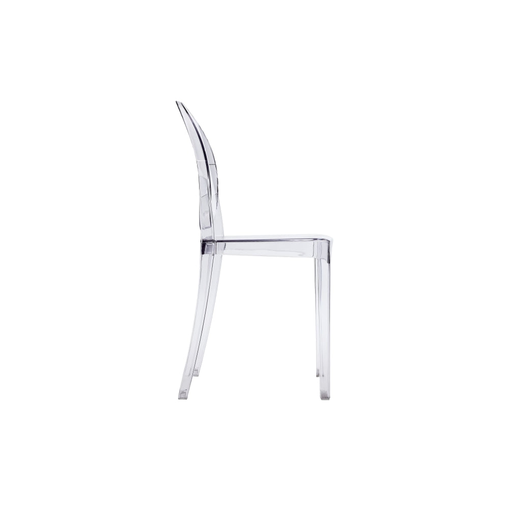 Set of 2 Philippe Starck Replica Victoria Ghost Kitchen Dining Side Chairs - Clear Chair Fast shipping On sale