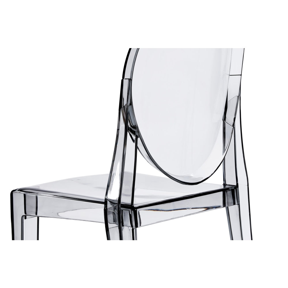 Set of 2 Philippe Starck Replica Victoria Ghost Kitchen Dining Side Chairs - Smoke Chair Fast shipping On sale