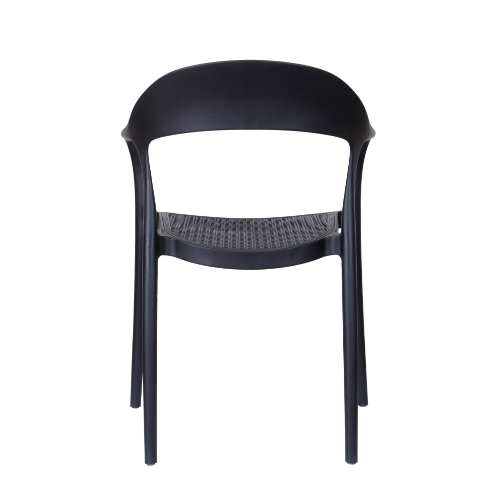 Set Of 2 Regas Modern Scandinavian Kitchen Dining Arm Chairs - Black Chair Fast shipping On sale