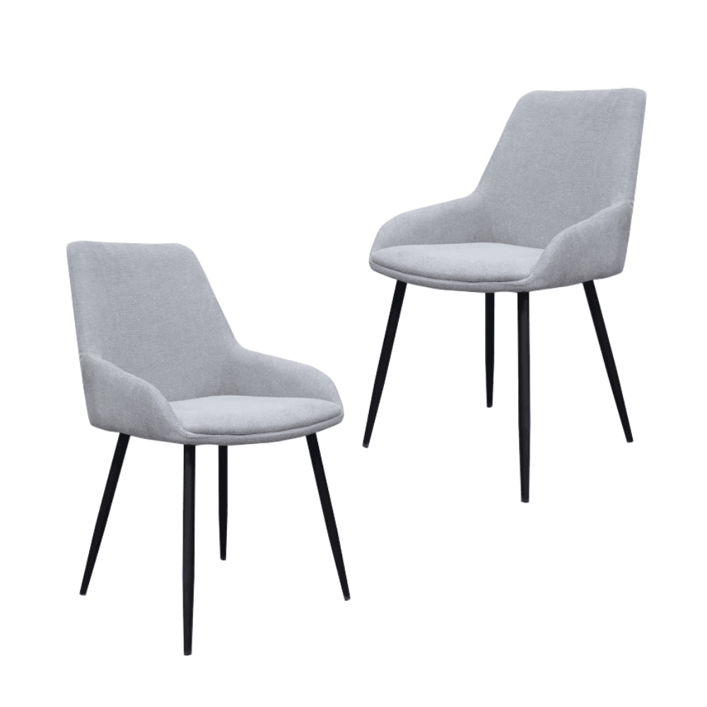 Set Of 2 Rica Modern Ultrasuede Fabric Kitchen Dining Chair - Natural Fast shipping On sale