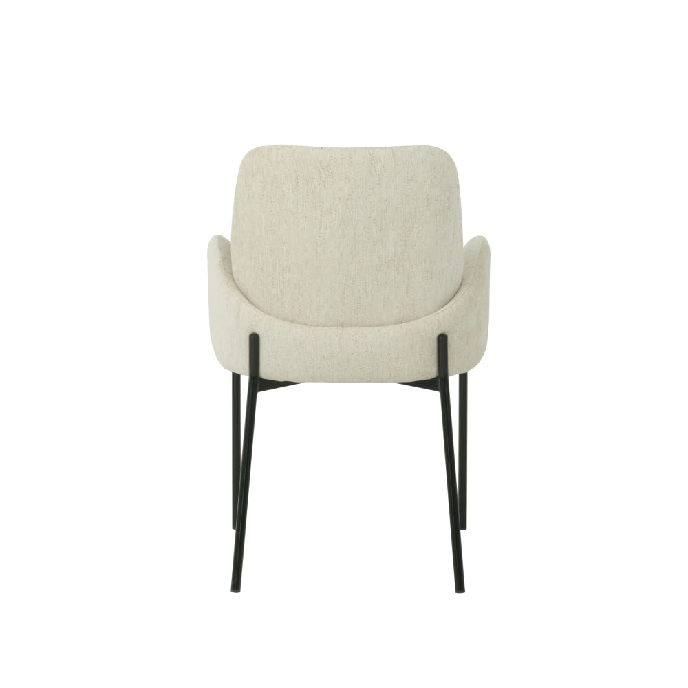 Set Of 2 Riley Knit Fabric Modern Kitchen Dining Chair - Oat Fast shipping On sale