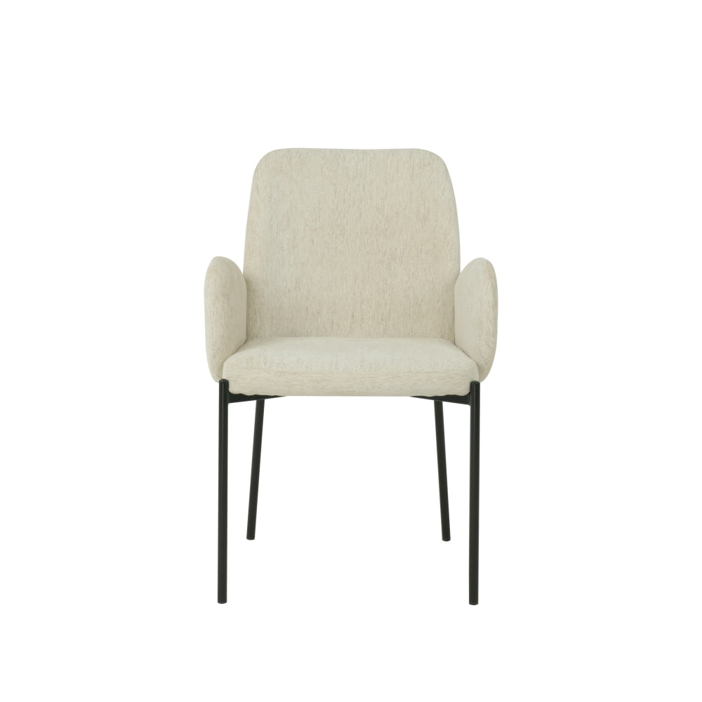 Set Of 2 Riley Knit Fabric Modern Kitchen Dining Chair - Oat Fast shipping On sale