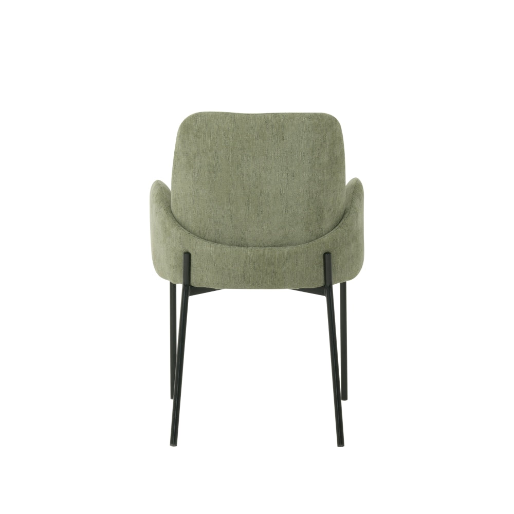 Set Of 2 Riley Knit Fabric Modern Kitchen Dining Chair - Sage Fast shipping On sale