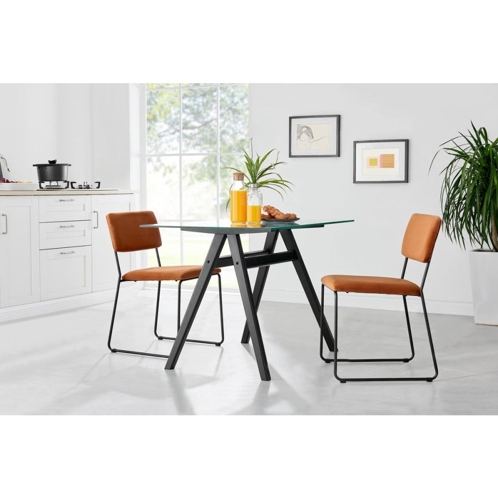 Set of 2 Santa Ana Kitchen Dining Chairs - Copper Chair Fast shipping On sale