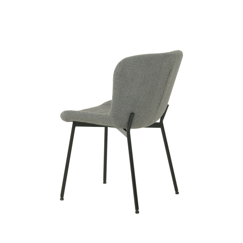 Set Of 2 Stevie Fabric Modern Kitchen Dining Chair - Grey Fast shipping On sale