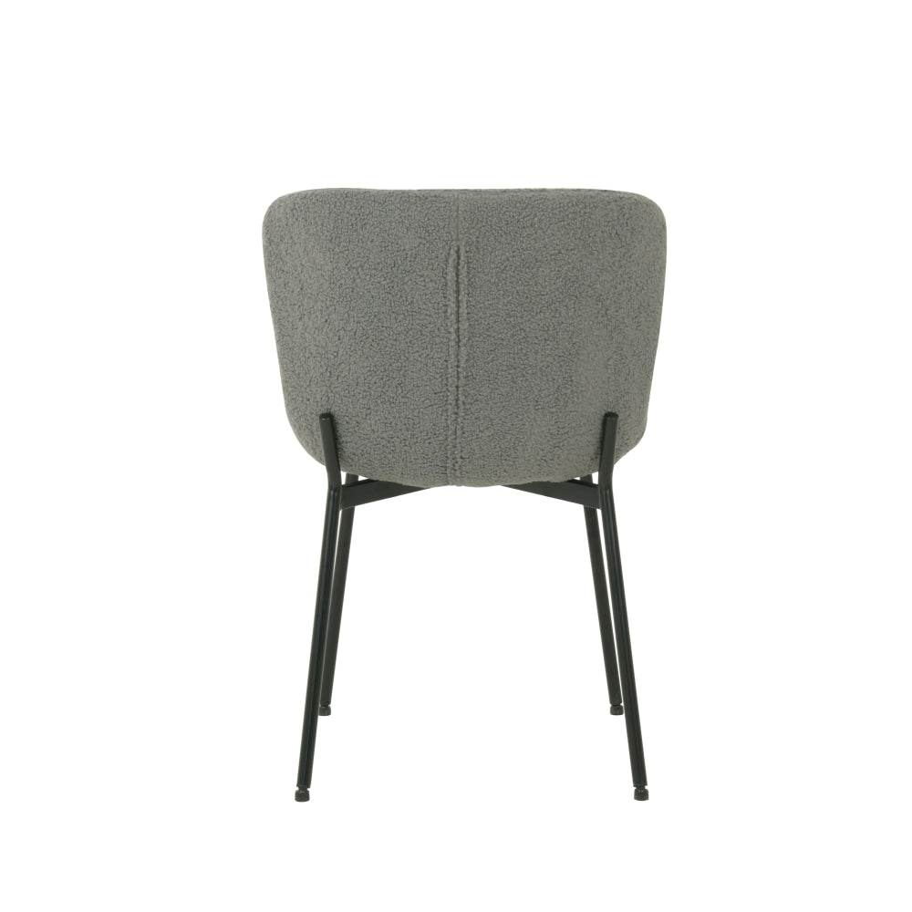 Set Of 2 Stevie Fabric Modern Kitchen Dining Chair - Grey Fast shipping On sale