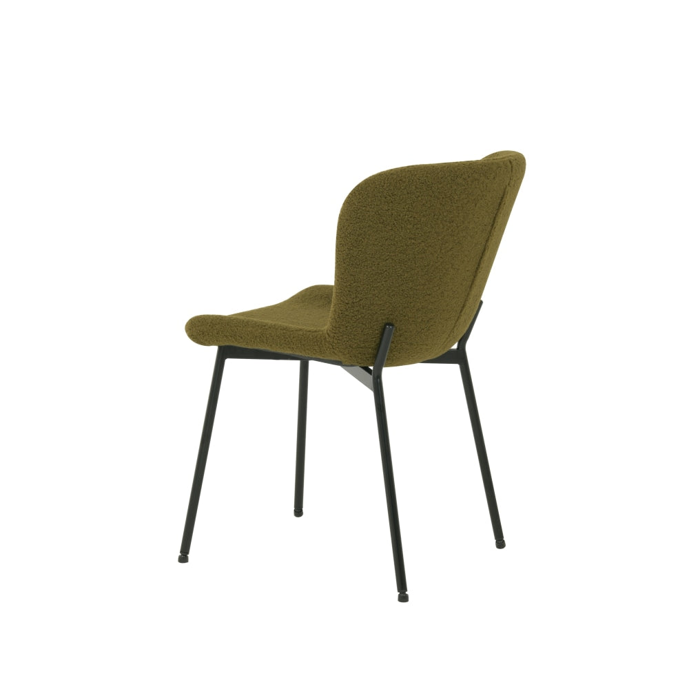 Set Of 2 Stevie Fabric Modern Kitchen Dining Chair - Olive Green Fast shipping On sale