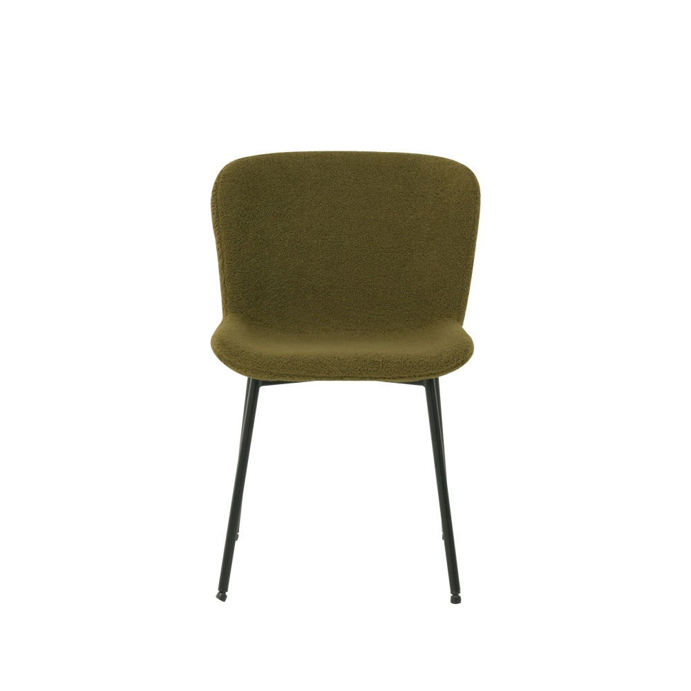 Set Of 2 Stevie Fabric Modern Kitchen Dining Chair - Olive Green Fast shipping On sale