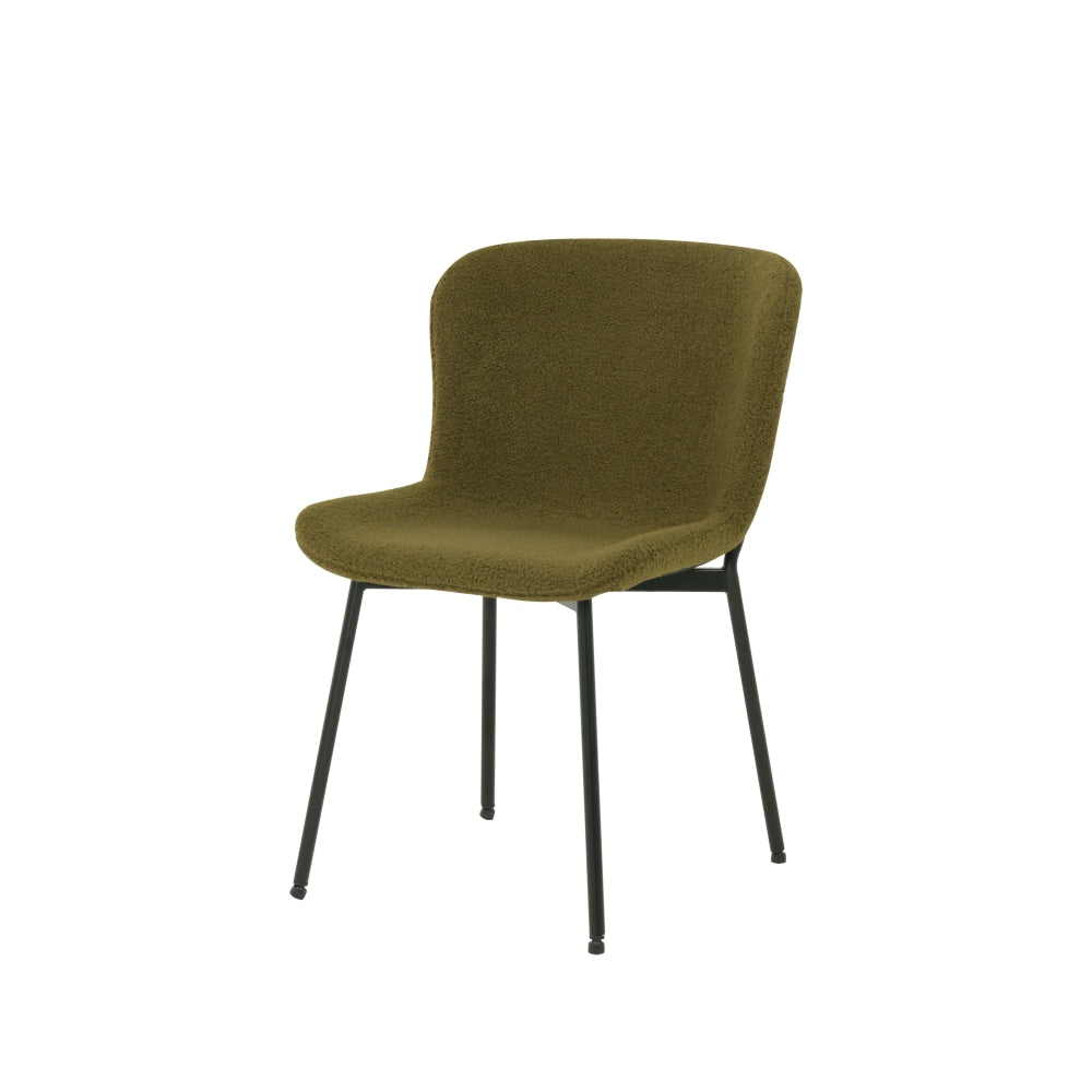 Set Of 2 Stevie Fabric Modern Kitchen Dining Chair - Olive Green Fast shipping On sale