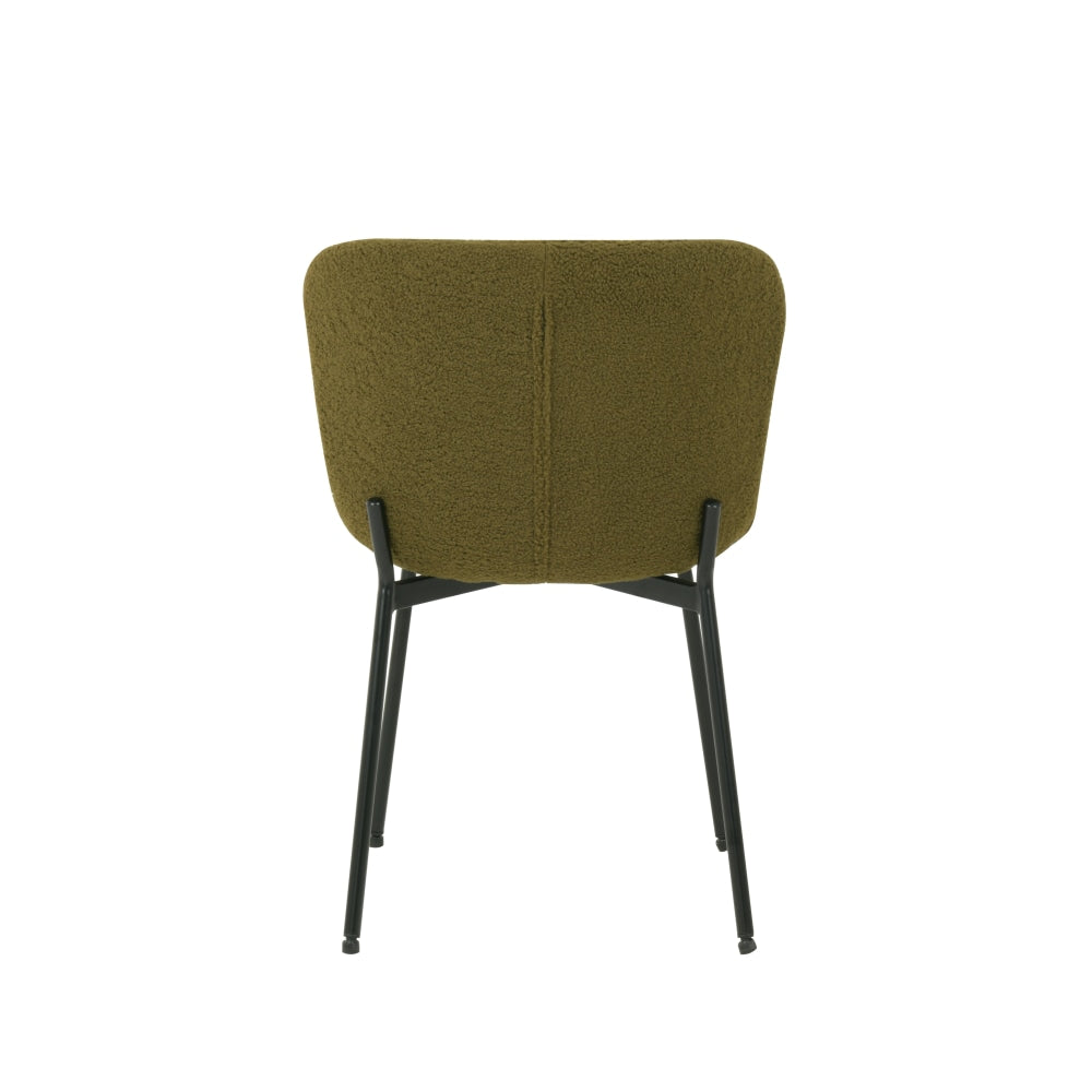 Set Of 2 Stevie Fabric Modern Kitchen Dining Chair - Olive Green Fast shipping On sale