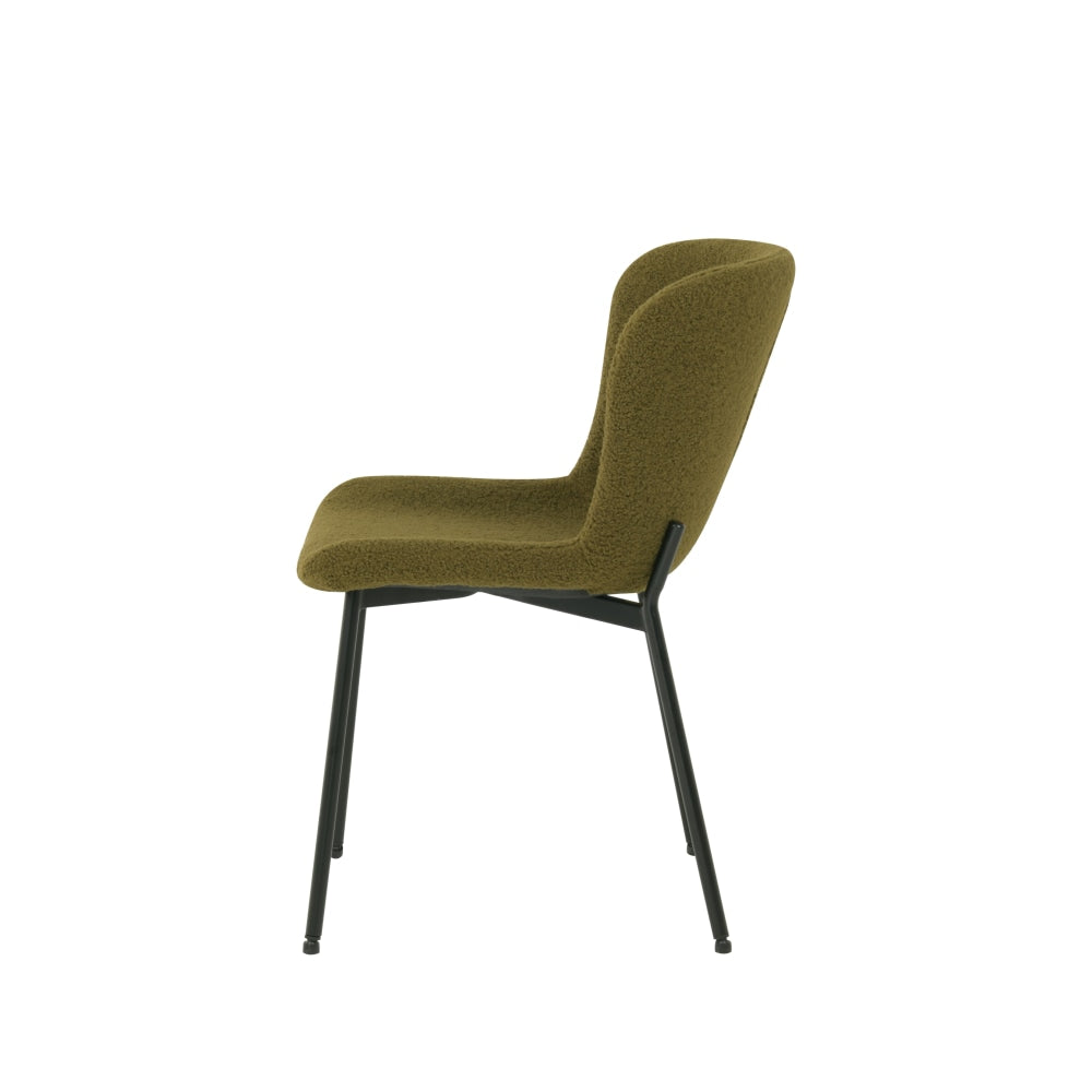 Set Of 2 Stevie Fabric Modern Kitchen Dining Chair - Olive Green Fast shipping On sale