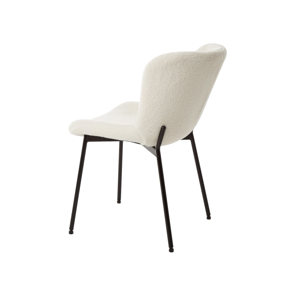 Set Of 2 Stevie Fabric Modern Kitchen Dining Chair - White Fast shipping On sale