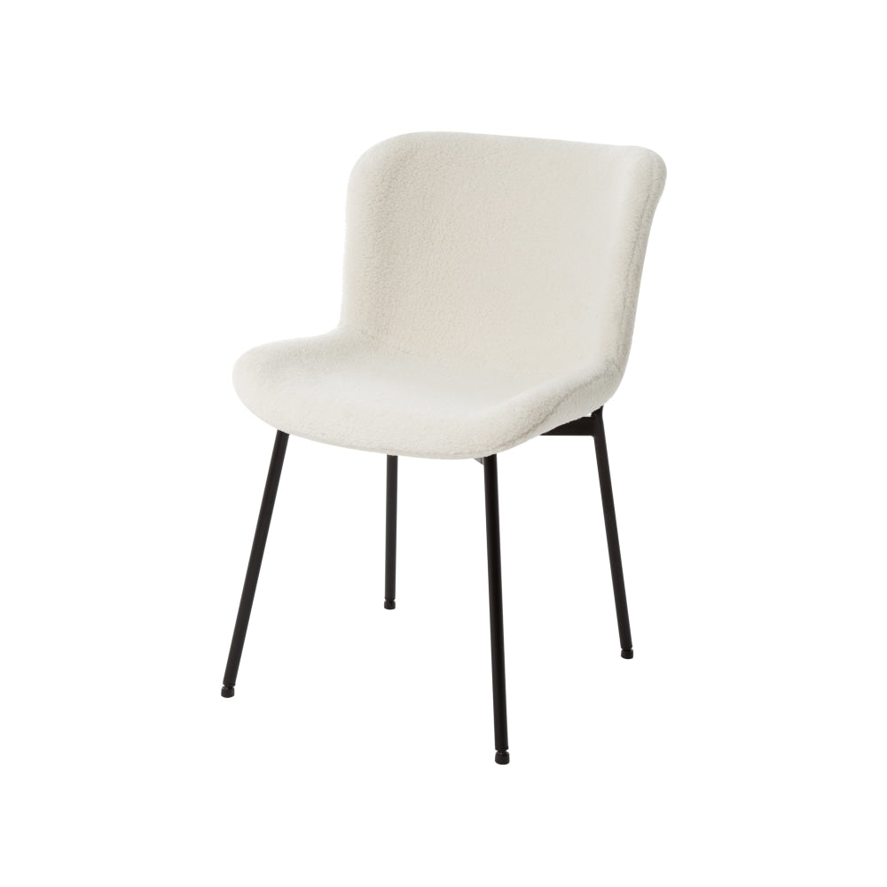 Set Of 2 Stevie Fabric Modern Kitchen Dining Chair - White Fast shipping On sale