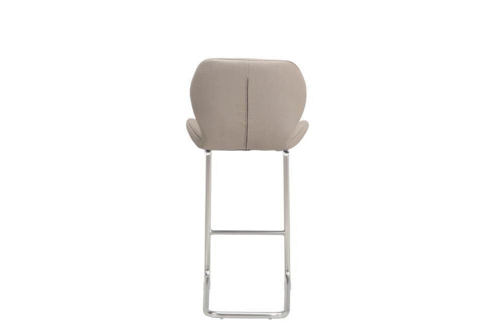 Set of 2 Terry Faux Leather Bar Stool 66cm - Brushed Stainless Legs - Cappuccino Fast shipping On sale
