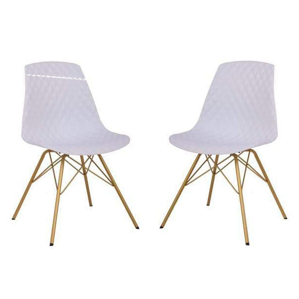 Set of 2 - Tontoni Scandinavian Dining Chair - White Fast shipping On sale