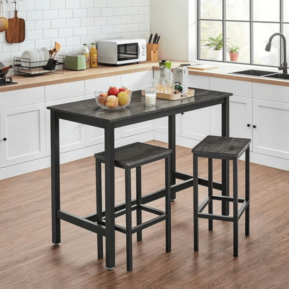 Set of 2 Kitchen Bar Chairs Charcoal Gray - VASAGLE Stool Fast shipping On sale