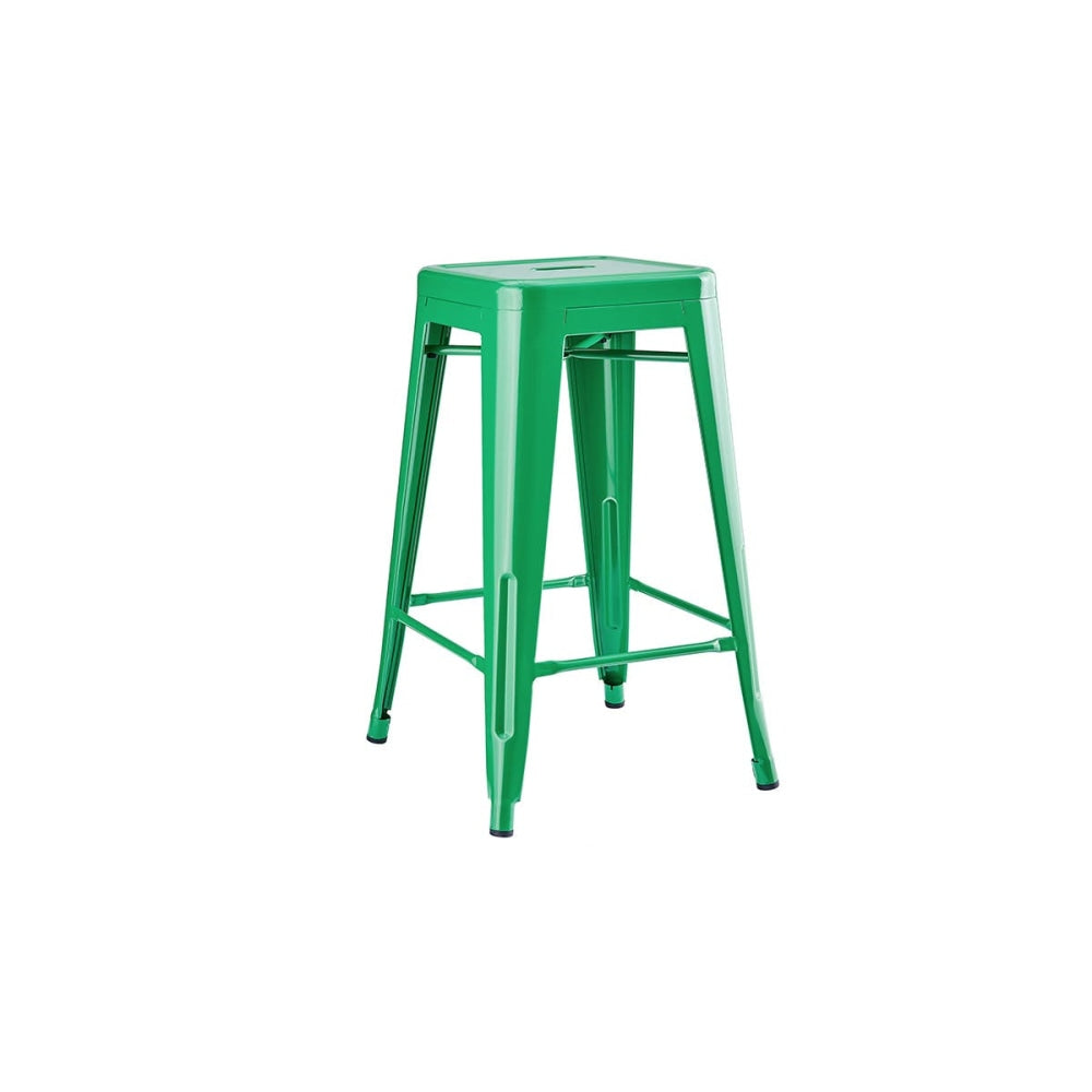 Set of 2 Xavier Pauchard Replica Tolix Kitchen Counter Bar Stools 65cm Powder Coated - Green / Metal Stool Fast shipping On sale