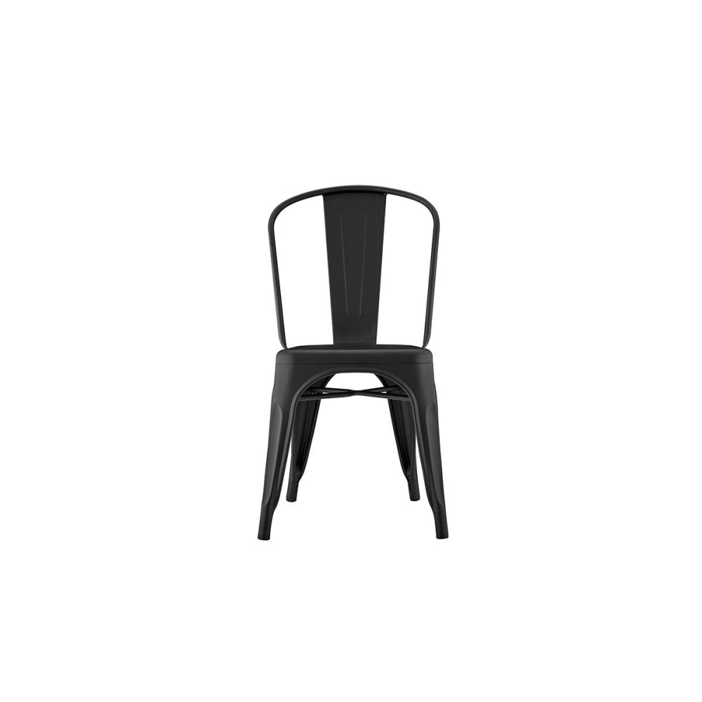 Set of 2 Xavier Pauchard Replica Tolix Kitchen Dining Chair Powder Coated - Mattle Black Fast shipping On sale