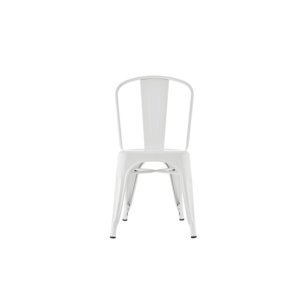 Set of 2 Xavier Pauchard Replica Tolix Kitchen Dining Chair Powder Coated - White Fast shipping On sale
