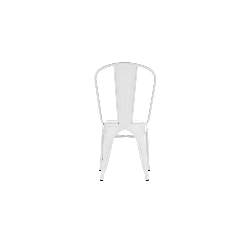 Set of 2 Xavier Pauchard Replica Tolix Kitchen Dining Chair Powder Coated - White Fast shipping On sale