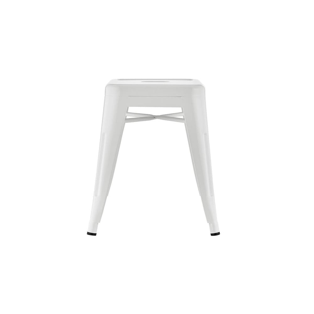 Set of 2 Xavier Pauchard Replica Tolix Low Stools Seats Chair Powder Coated Metal 45cm - White / Stool Fast shipping On sale