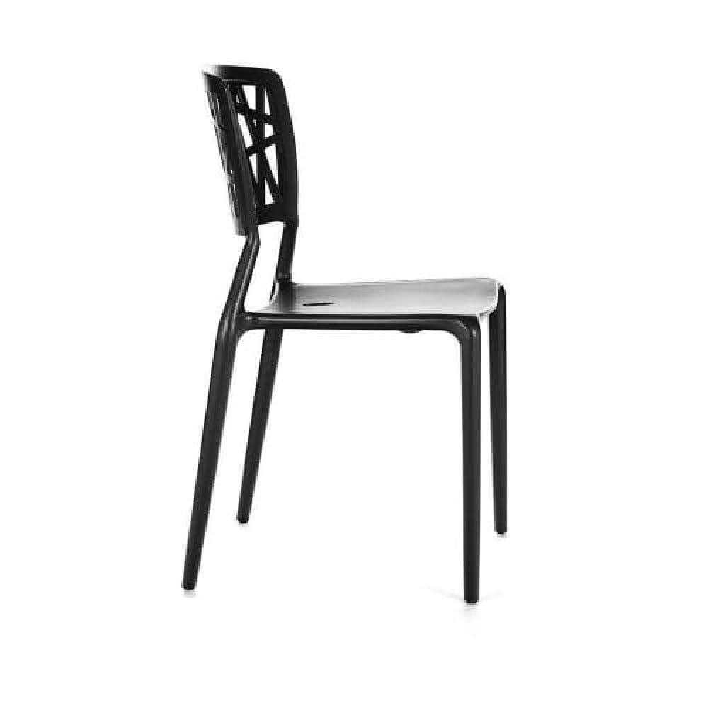Set of 4 - Dondoli E Pocci Viento Replica Dining Chair - Black Fast shipping On sale