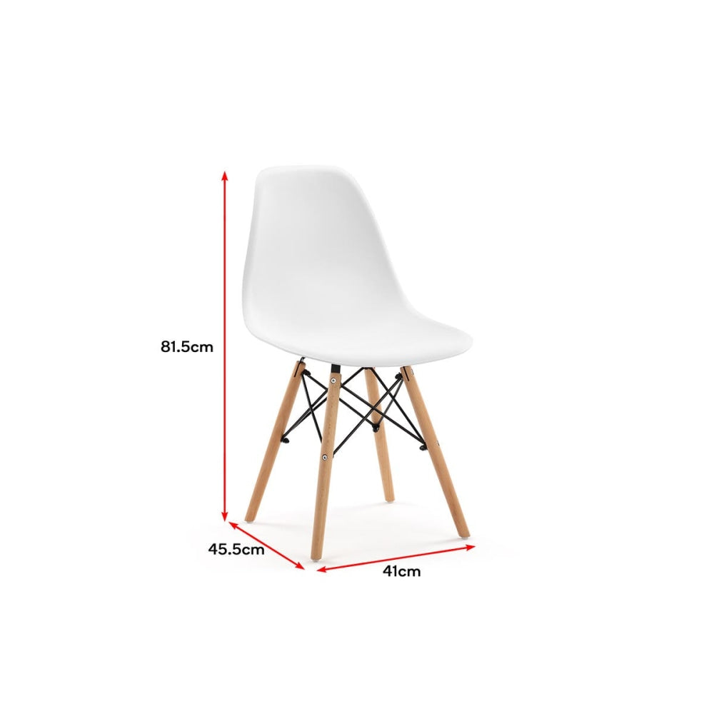 Set of 4 Eames Kitchen Dining Chairs Replica - White Chair Fast shipping On sale