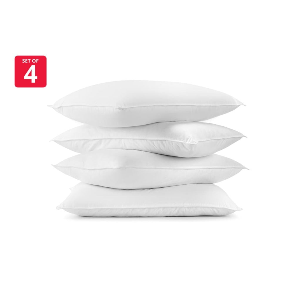 Set of 4 Hotel Quality Deluxe Bounce Fibre Pillows Pillow Fast shipping On sale