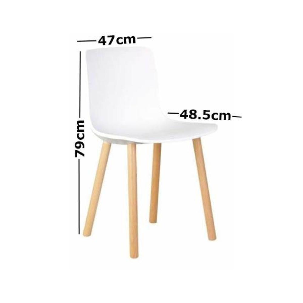 Set of 4 - Jasper Morrison Replica Hal Dining Chair - Natural Legs - White Fast shipping On sale