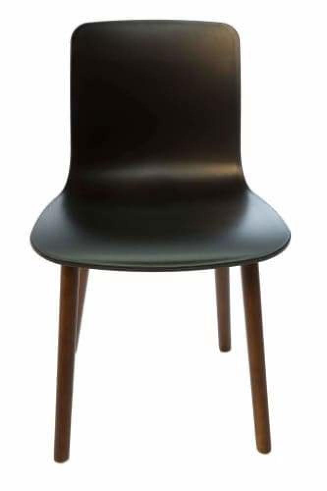 Set of 4 - Jasper Morrison Replica Hal Dining Chair Walnut Legs Black Fast shipping On sale