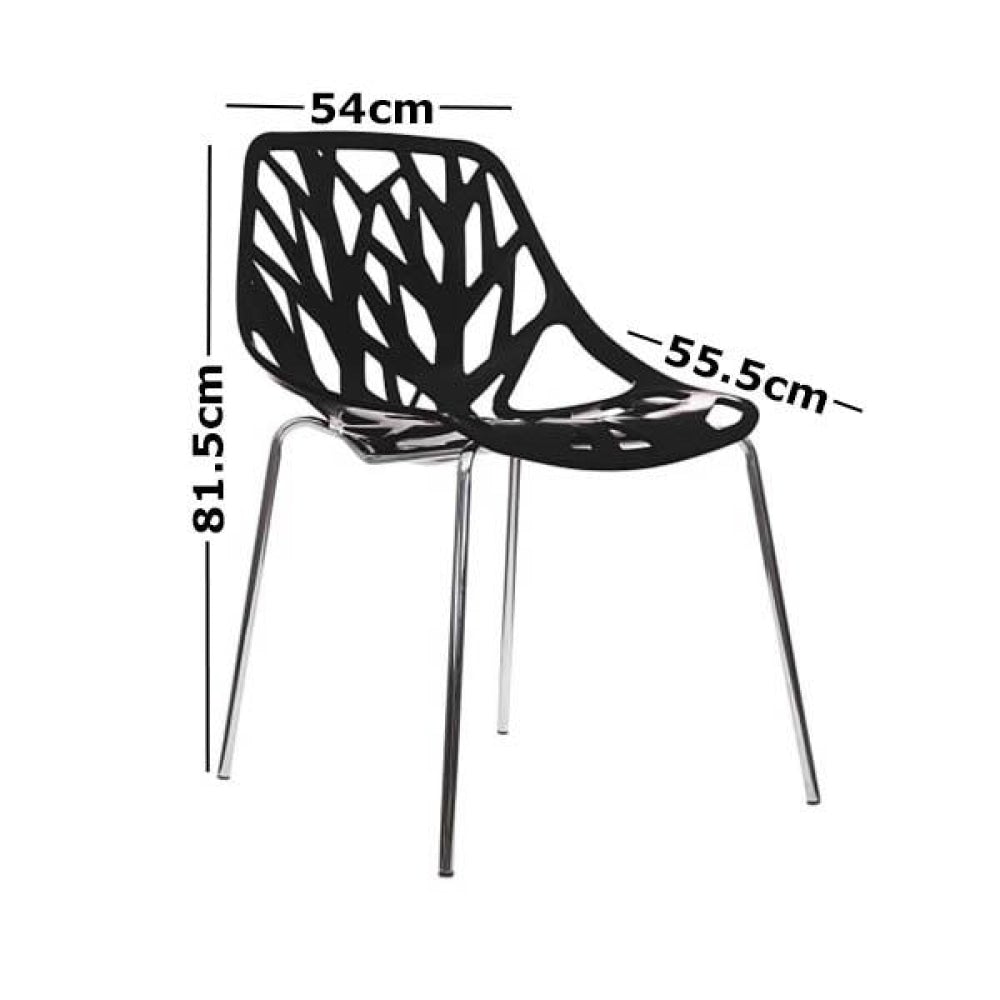 Set of 4 - Marcello Ziliani Replica Caprice Dining Chair - Black Fast shipping On sale
