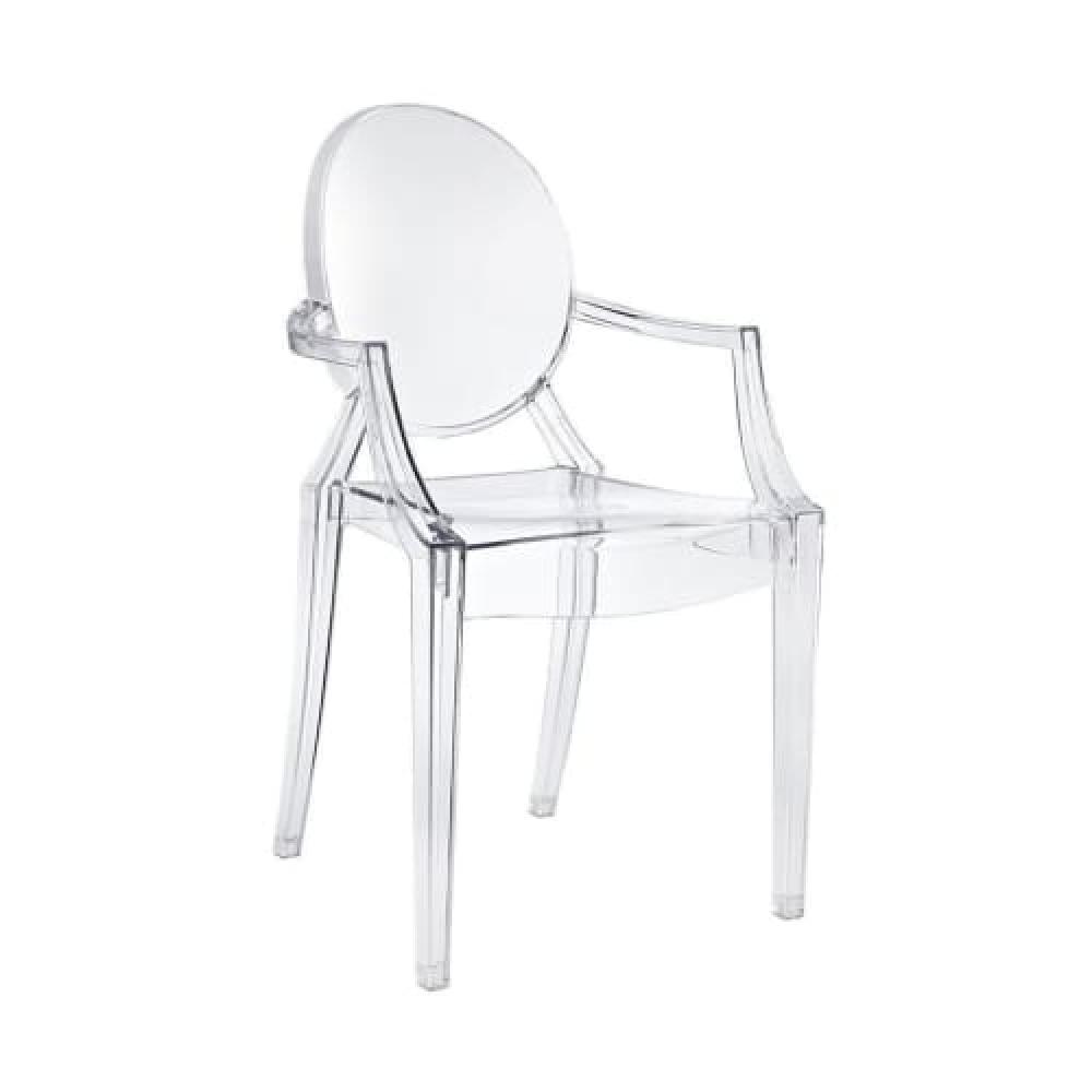 Set of 4 - Philippe Starck Replica Louis Ghost Dining Armchair - clear Chair Fast shipping On sale