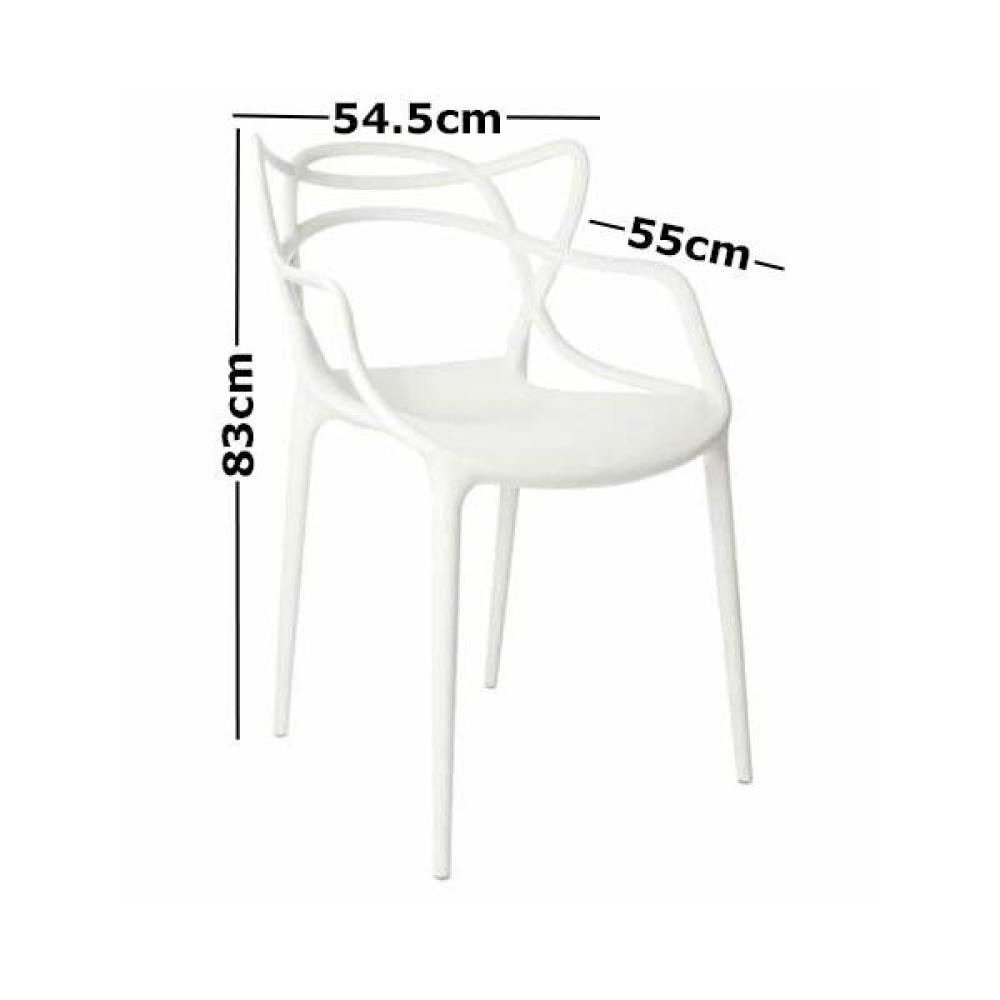 Set of 4 - Philippe Starck Replica Masters Dining Armchair - White Chair Fast shipping On sale