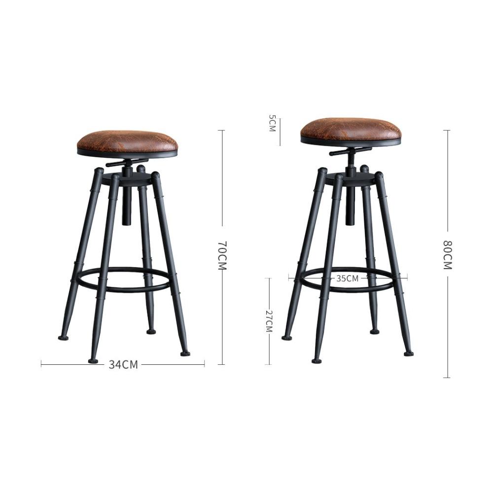 Set of 4 Rustic Industrial Bar Stool Kitchen Counter Swivel BarStools Fast shipping On sale