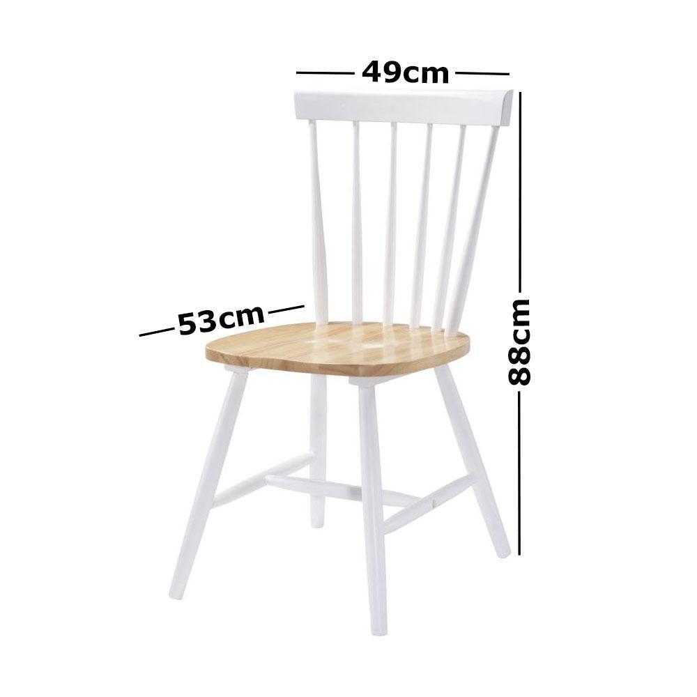 Set of Two - Hansel Dining Chairs - White Frame - Natural Seat Chair Fast shipping On sale