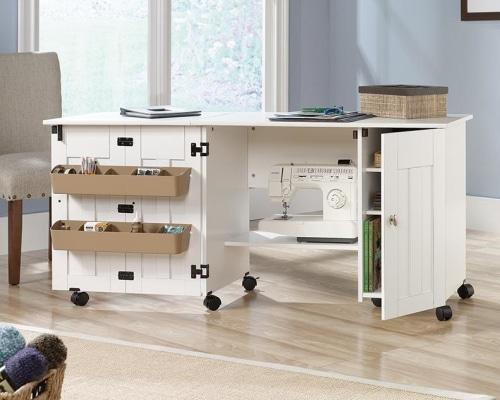 Sewing/Craft Mobile Cart Table Multi Purpose Storage Unit - Soft White Sideboard & Buffet Fast shipping On sale