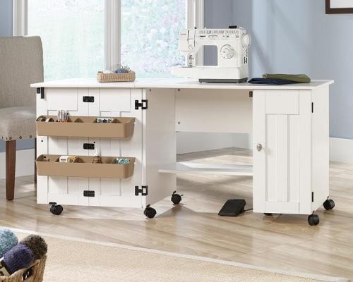 Sewing/Craft Mobile Cart Table Multi Purpose Storage Unit - Soft White Sideboard & Buffet Fast shipping On sale