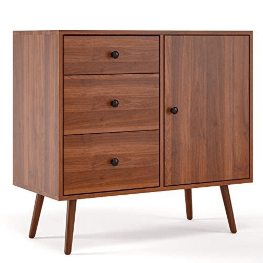 Classic Sideboard Buffet Unit Lowboy Storage Cabinet - Walnut & Fast shipping On sale