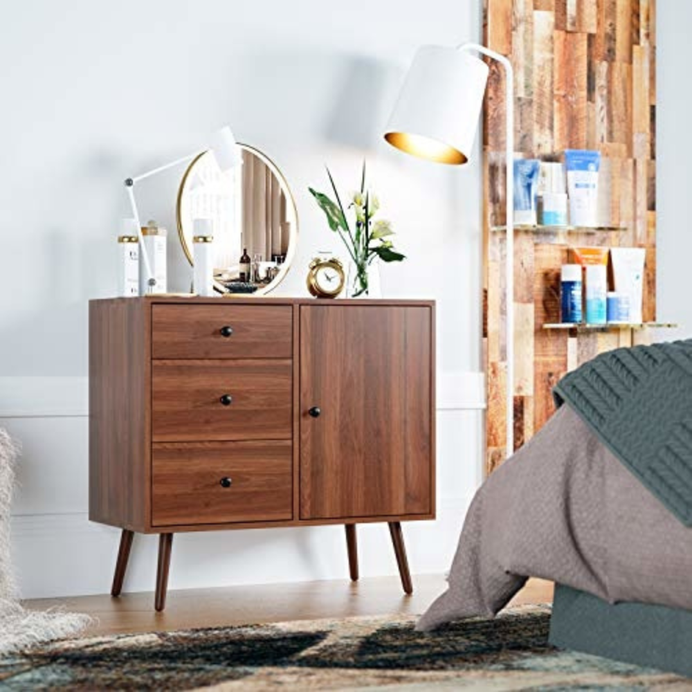 Classic Sideboard Buffet Unit Lowboy Storage Cabinet - Walnut & Fast shipping On sale