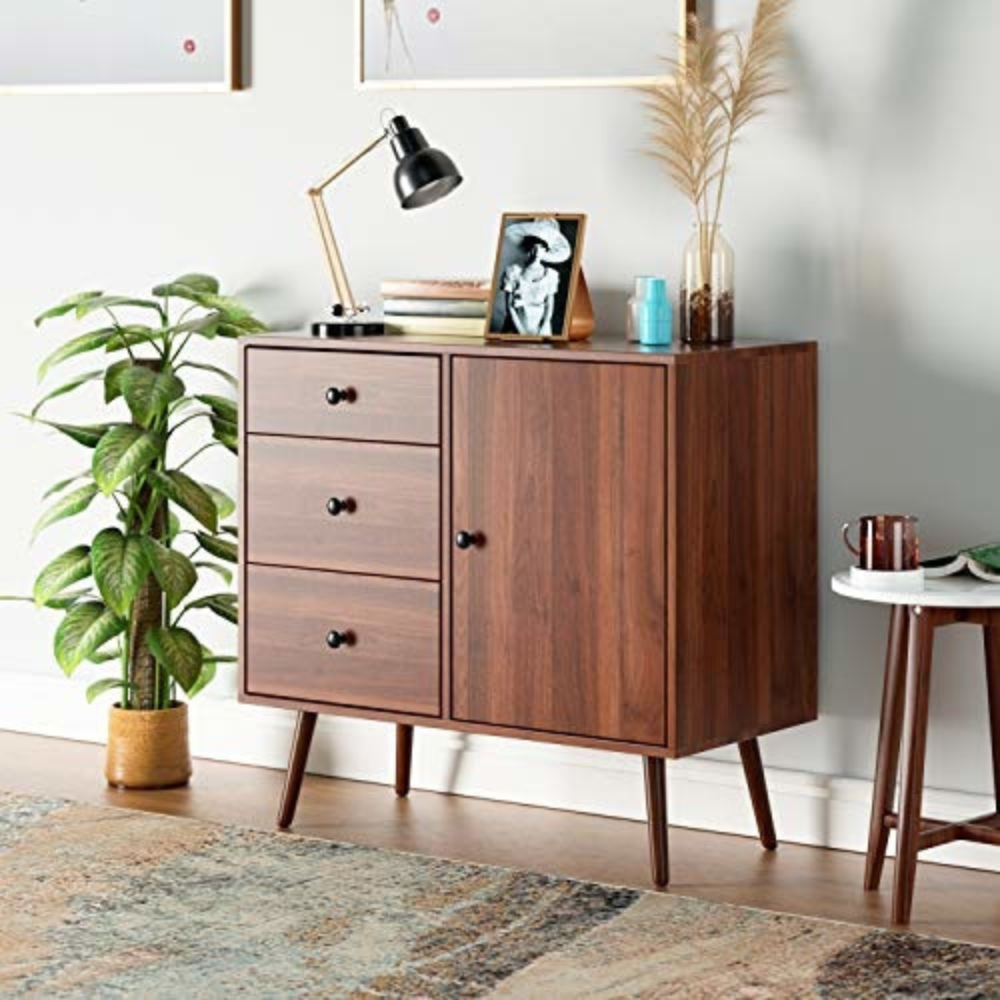 Classic Sideboard Buffet Unit Lowboy Storage Cabinet - Walnut & Fast shipping On sale