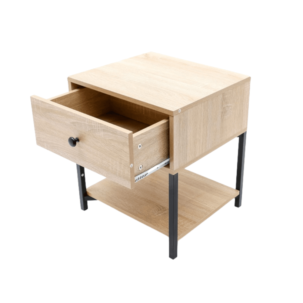 Bedside Nighstand Side Table W/ 1-Drawer - Oak Fast shipping On sale