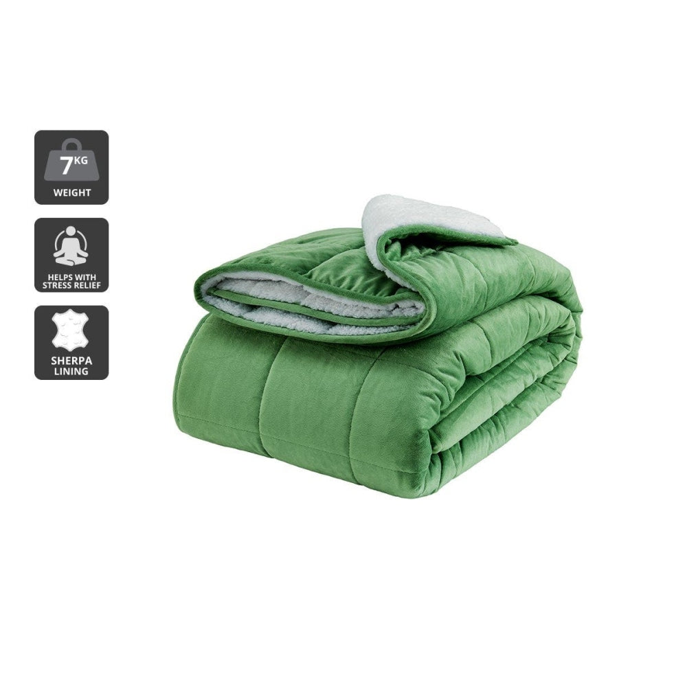 Sherpa Weighted Blanket - Jade 7 KG 7kg Fast shipping On sale